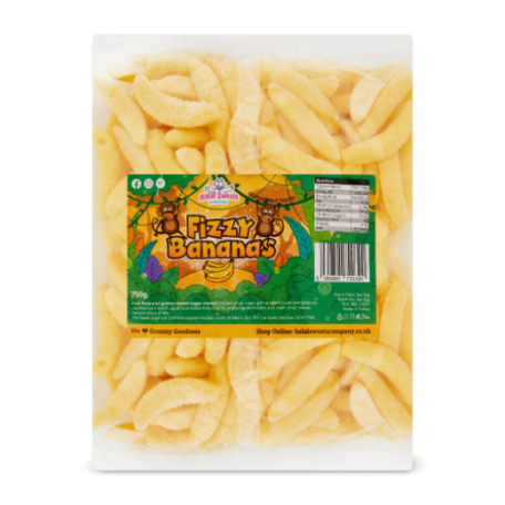 Fizzy Bananas Bulk Bag 1Kg. Wholesale - United Kingdom - Halal Sweets Company