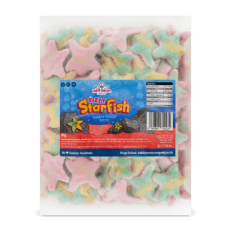 Fizzy Starfish Bulk Bag 1Kg. Wholesale - United Kingdom - Halal Sweets Company