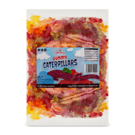 Gummy Caterpillars Bulk Bag 1Kg. Wholesale - United Kingdom - Halal Sweets Company