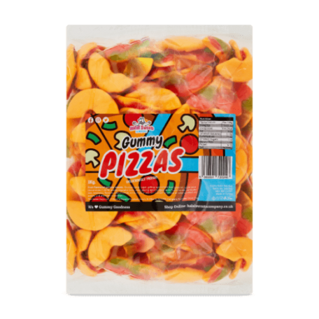 Gummy Pizzas Bulk Bag 1Kg. Wholesale - United Kingdom - Halal Sweets Company